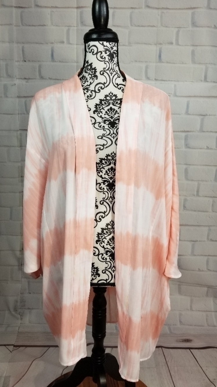 Lane Bryant size 24 geo print semi sheer cardigan